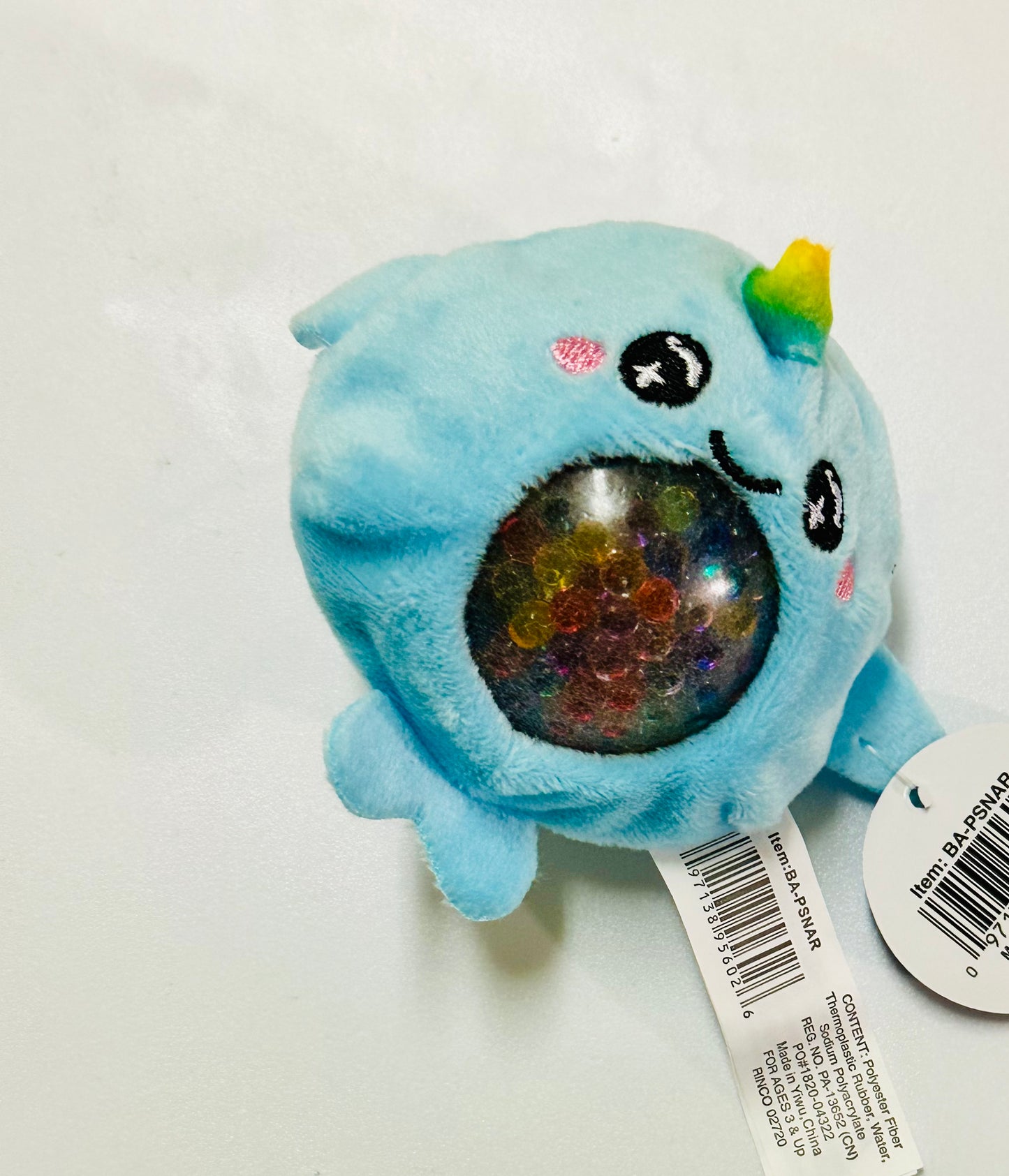Narwhal Squeezy Bead Plush