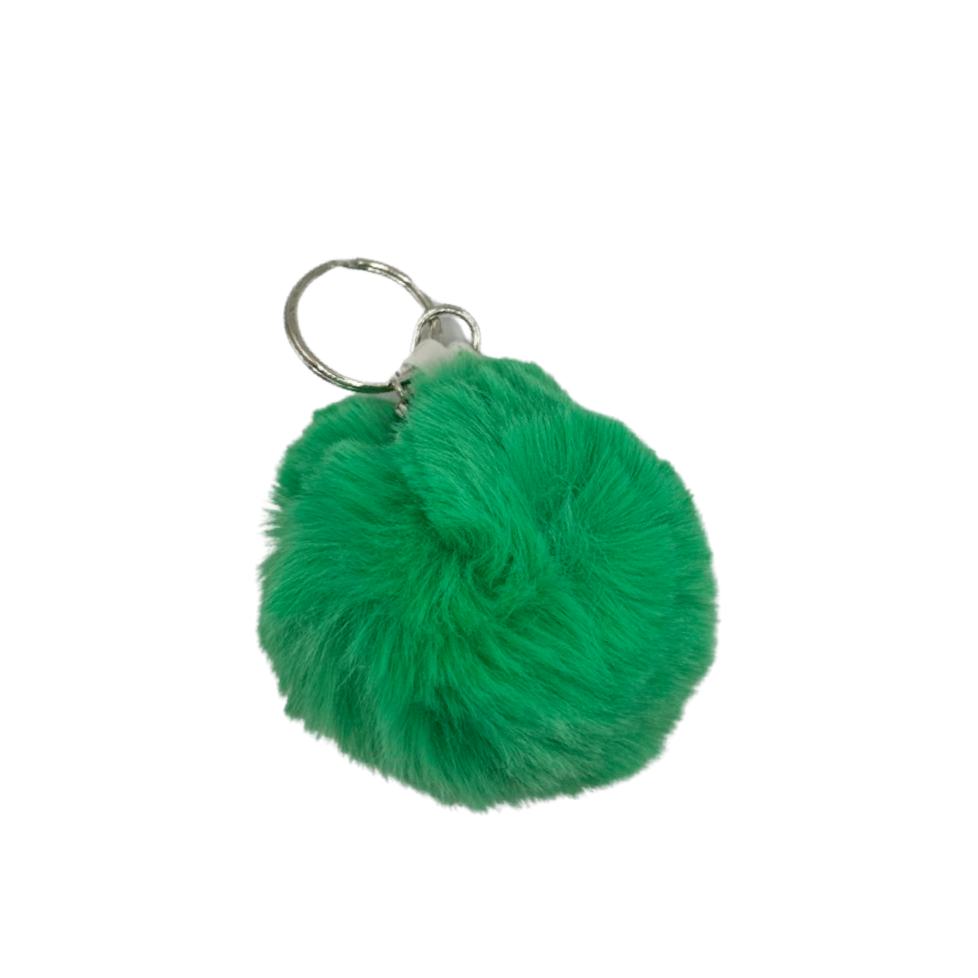 Furry Pom Pom Keychain