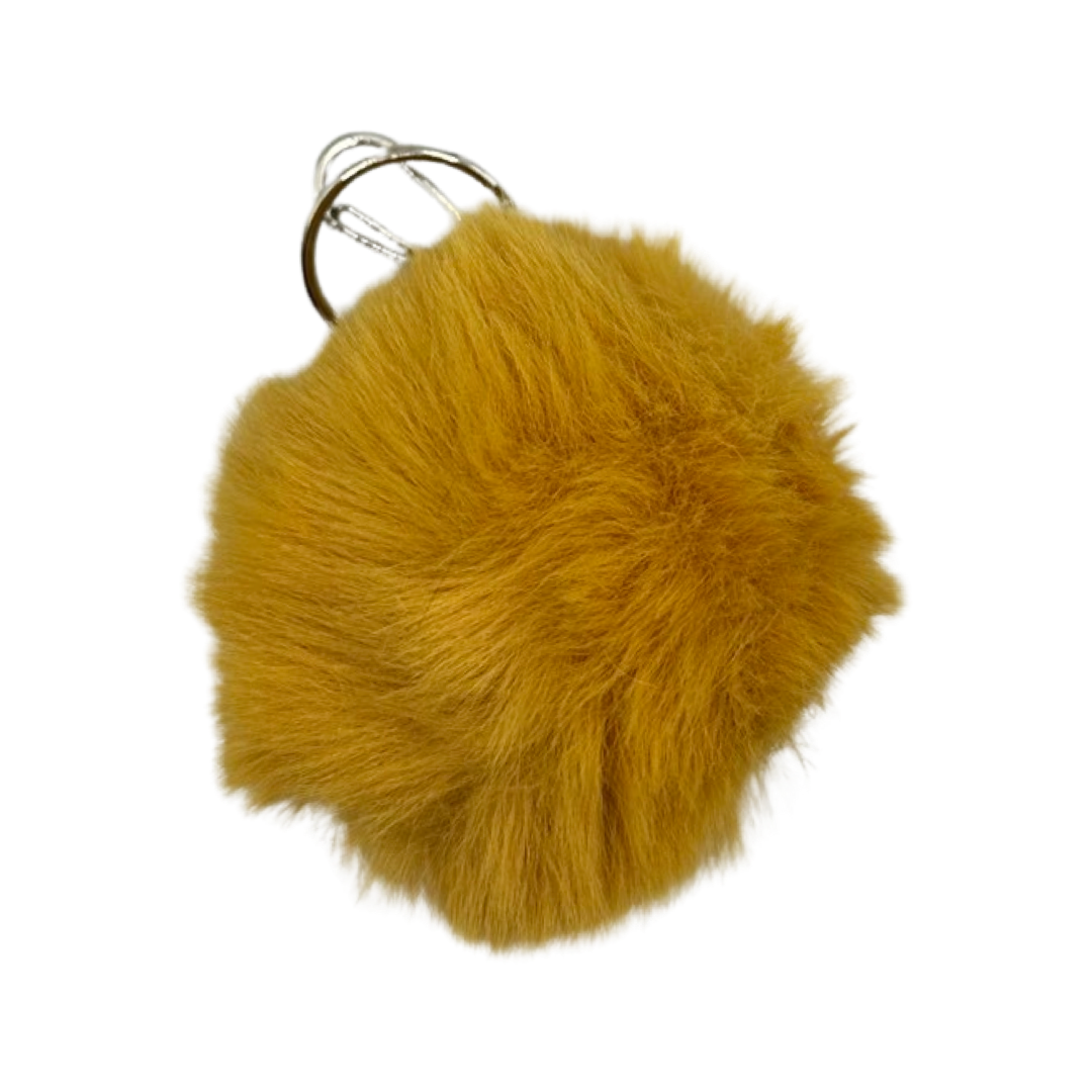 Furry Pom Pom Keychain