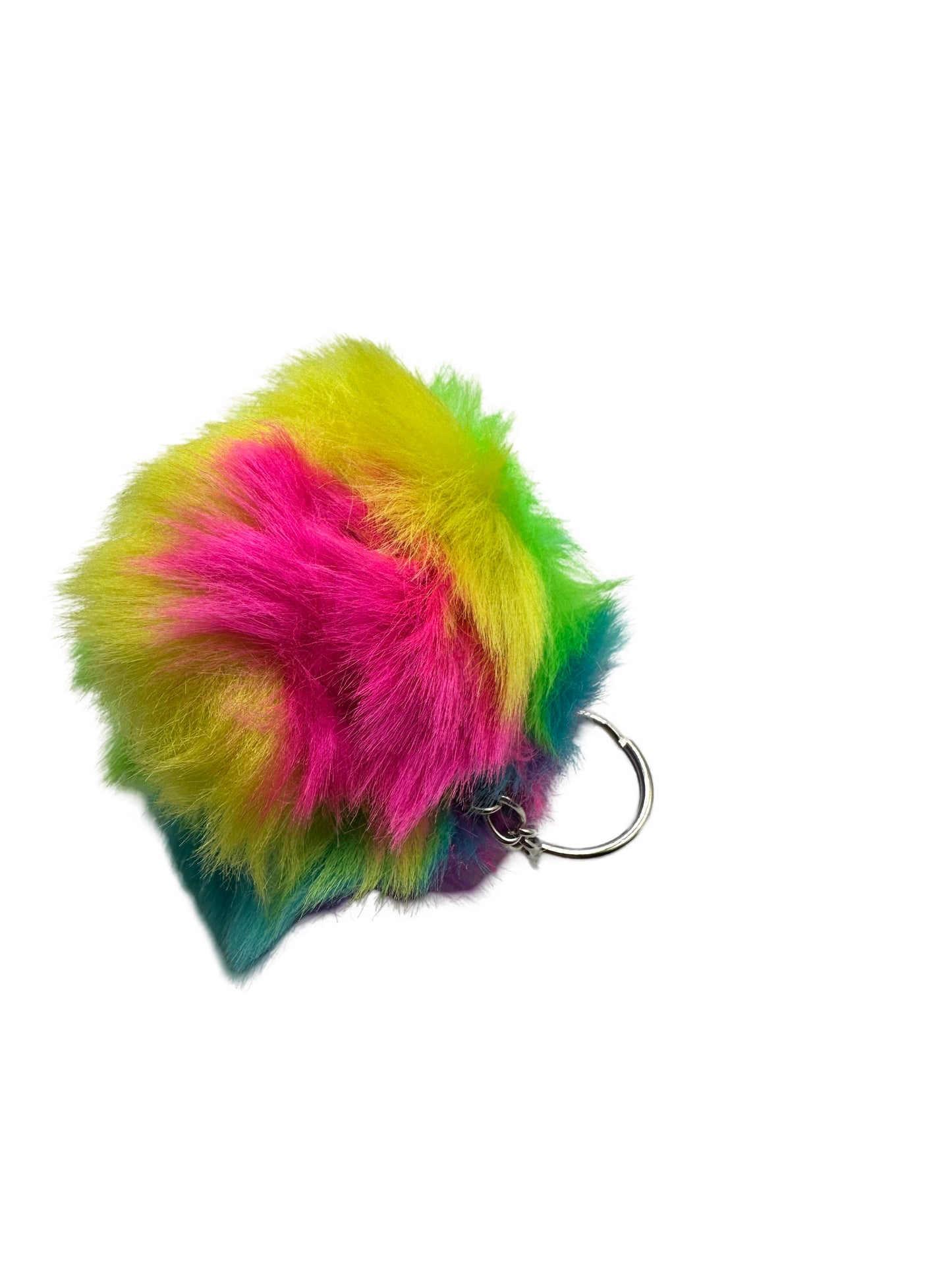 Furry Pom Pom Keychain