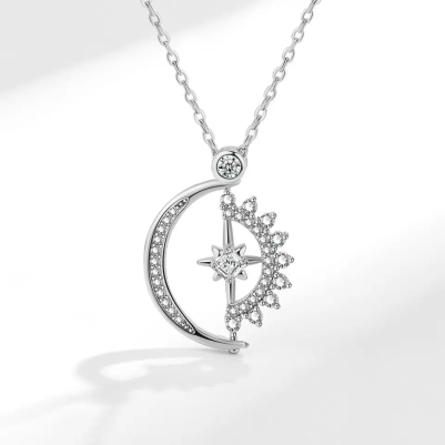 Moon & Star Fidget Necklace