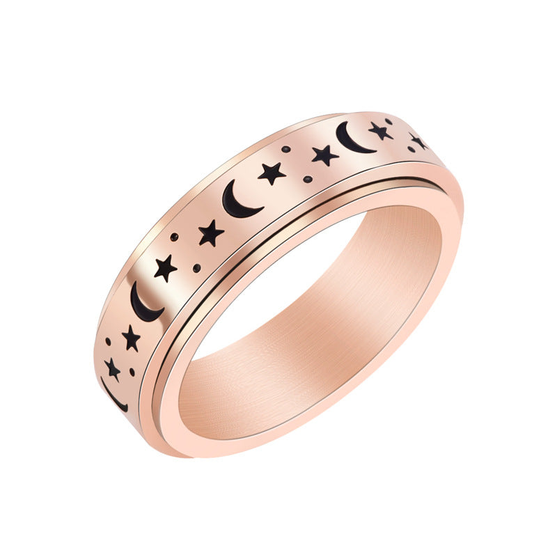 Moon & Stars Spinner Rings