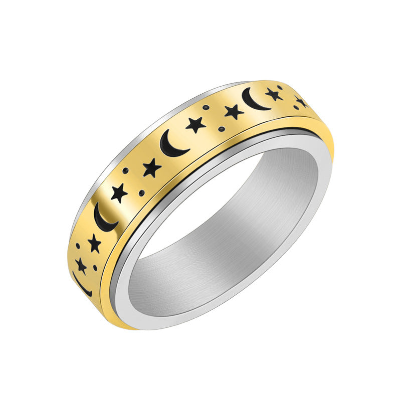 Moon & Stars Spinner Rings