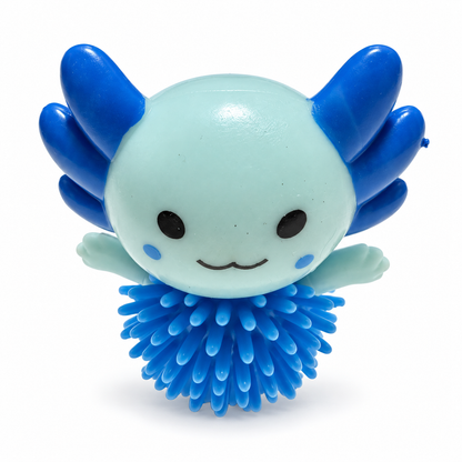 A blue spiky axolotl. 