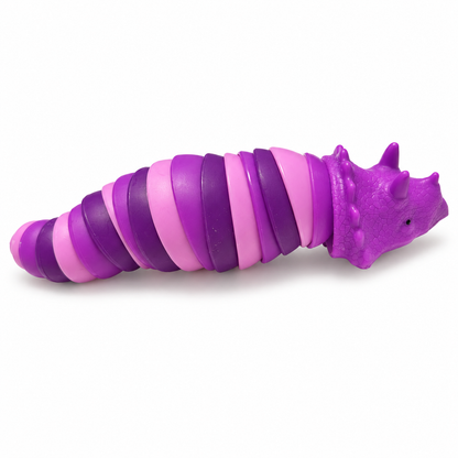 A purple and pink triceratops wiggle