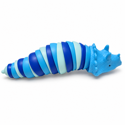 A dark blue and light blue triceratops wiggle