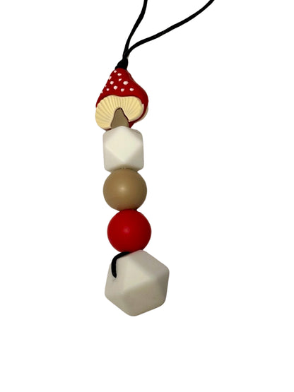 Mushroom Bead Chew Necklace